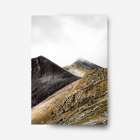 a colourful photograph of three coloured mountain print