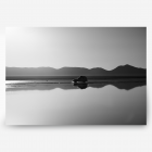 Car and mountain reflection wall art print
