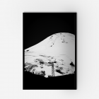 Volcano ski lift wall art print in chile