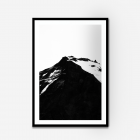 Monochrome mountain wall art print – abstract minimalist landscape, Argentina.