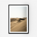 A framed wall art print of golden sand dunes in Peru
