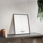 Ben Nevis in Scotlamd trail map poster