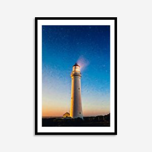 Lighthouse Milky Way Night in Australia Wall Art Travel Poster