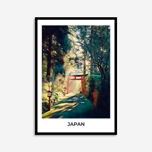 Japan Torii Gate Geometric Wall Art Travel Poster Print