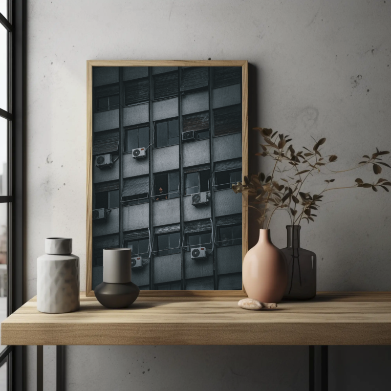 framed wall art of architecture