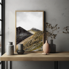 Framed art of mountain rainbow mountain peru
