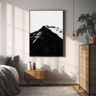 Framed black and white photo print