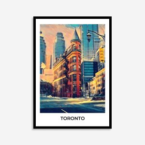 Toronto Canada City Travel Poster Poly Illustration