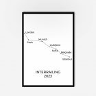 Custom travel poster for interrailing