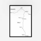 Italian road trip map