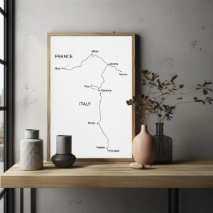 custom family road trip map of italy