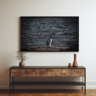 framed art of penguin