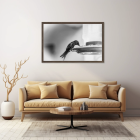 bird black and white framed art