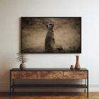 framed wall art of an animal.