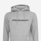 #traveladdict grey travel hoodie
