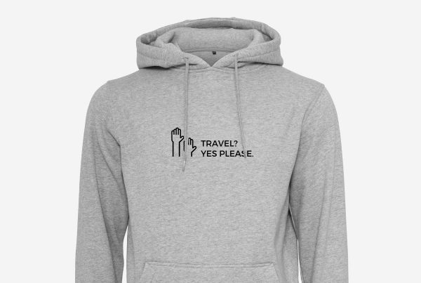 travel yes please funny wanderlust hoodie grey