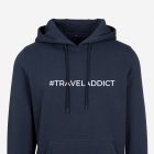 #traveladdict navy travel hoodie