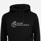 my next destination travel hoodie in black