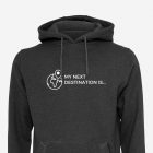 my next destination travel hoodie in grey