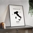 Rome extreme day trip country outline