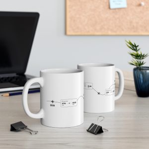 Travel timeline mug