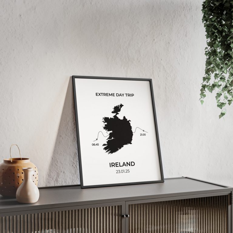extreme day trip to ireland custom wall art print
