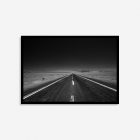empty road black and white wall art
