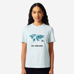 light blue adventure travel lover tshirt