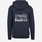 navy travel addict hoodie