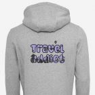 travel addict wanderlust grey hoodie