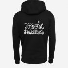 black travel addict lover hoodie