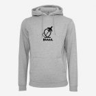 Grey travel keepsake hoodie featuring “Travelling to Brazil” design – perfect Brazil souvenir and gift for travel lovers