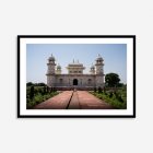 wall art print of Agra’s Baby Taj, showcasing intricate Mughal architecture and historic building design with soft and elegant tones.