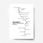 Custom EuroVelo cycling itinerary route wall art gift – personalized travel keepsake for cyclists, unique Europe bike tour map, perfect adventure-themed home decor
