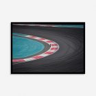Close-up of tyre marks on the Abu Dhabi F1 race track, detailed wall art print capturing the racing spirit.