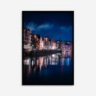 Colorful wall art of Gdansk’s Poland River reflecting vibrant buildings and sky, showcasing the city’s iconic waterfront and lively atmosphere in vivid detail.