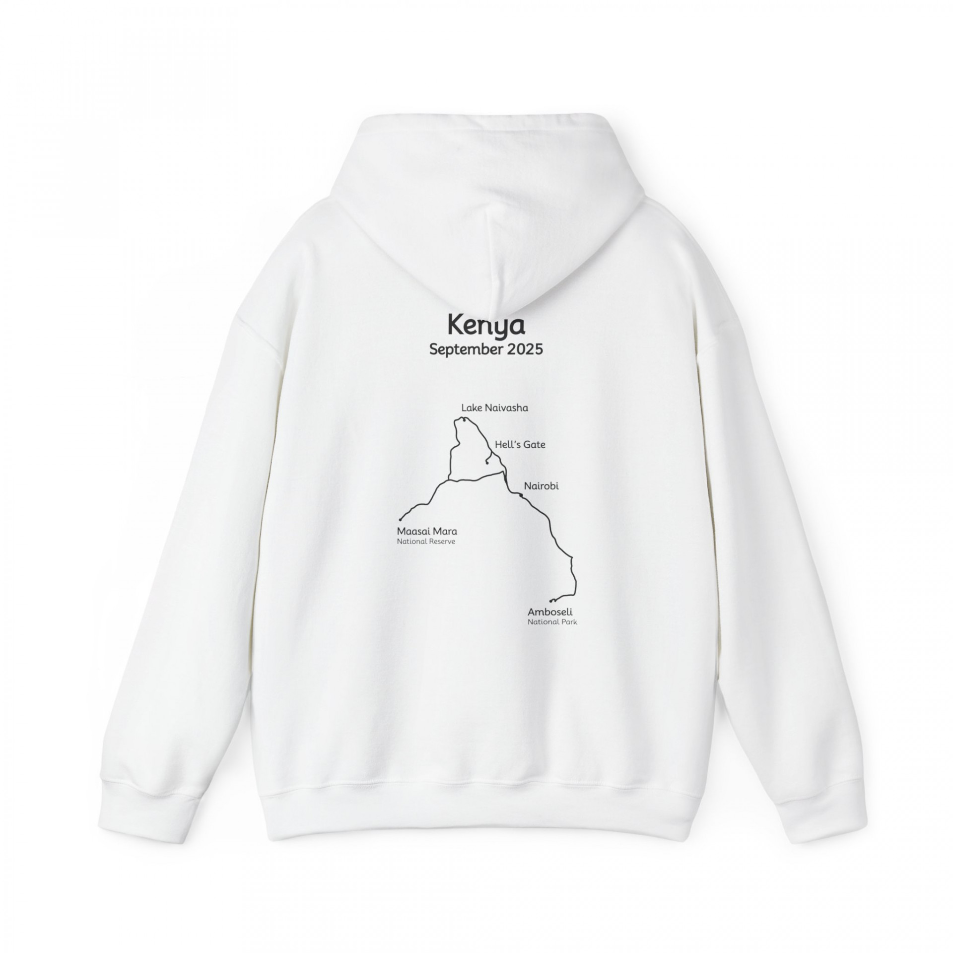 Kenya safari line art hoodie Safari line art hoodie from kenya