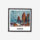 torres del paine, patagonia, chile iron on sew on patch