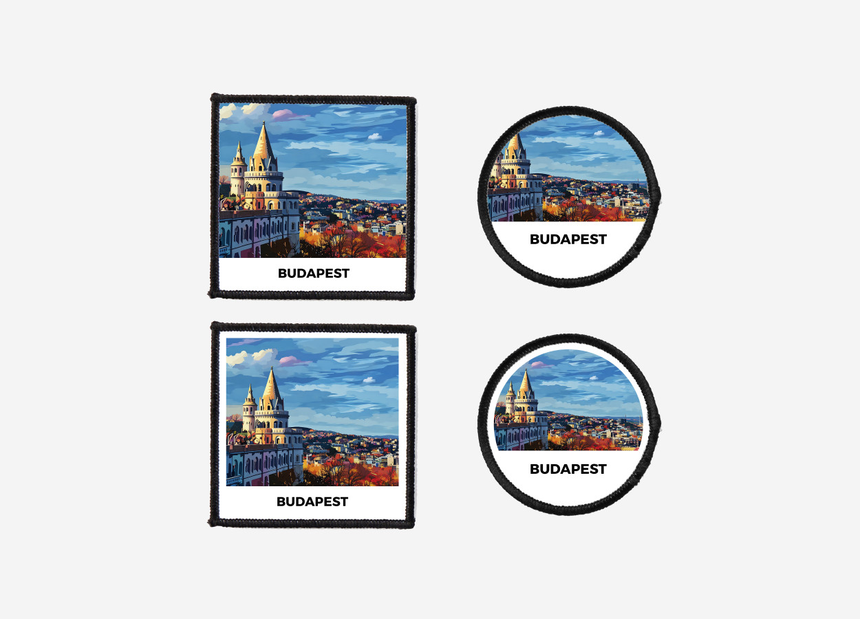 budapest hungary buda castle iron on patch