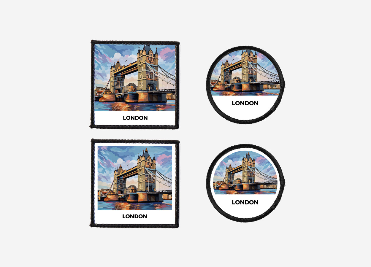 london bridge iron on patch