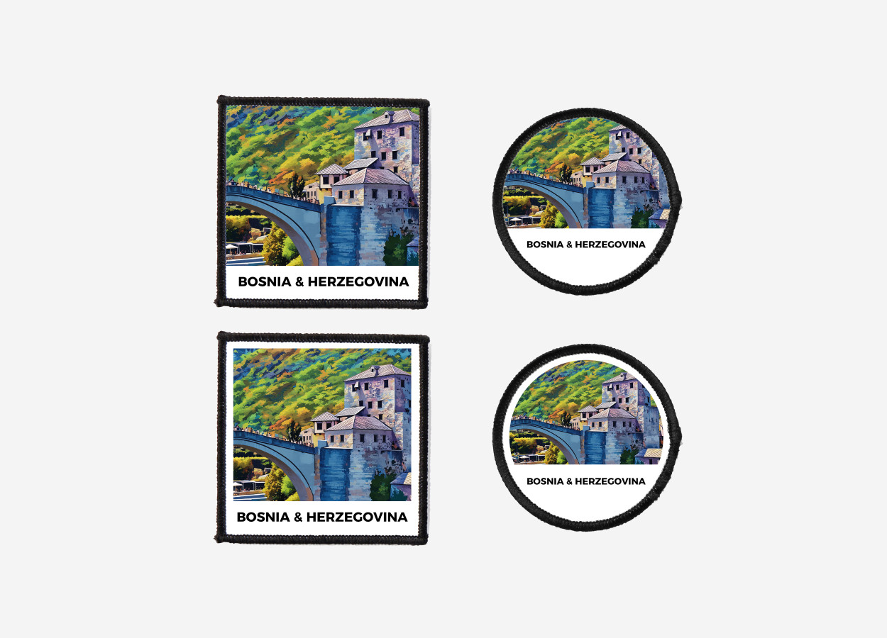 bosnia iron on patch