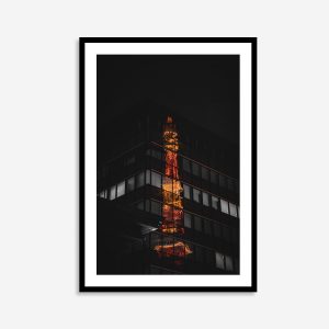 Tokyo tower reflection wall print