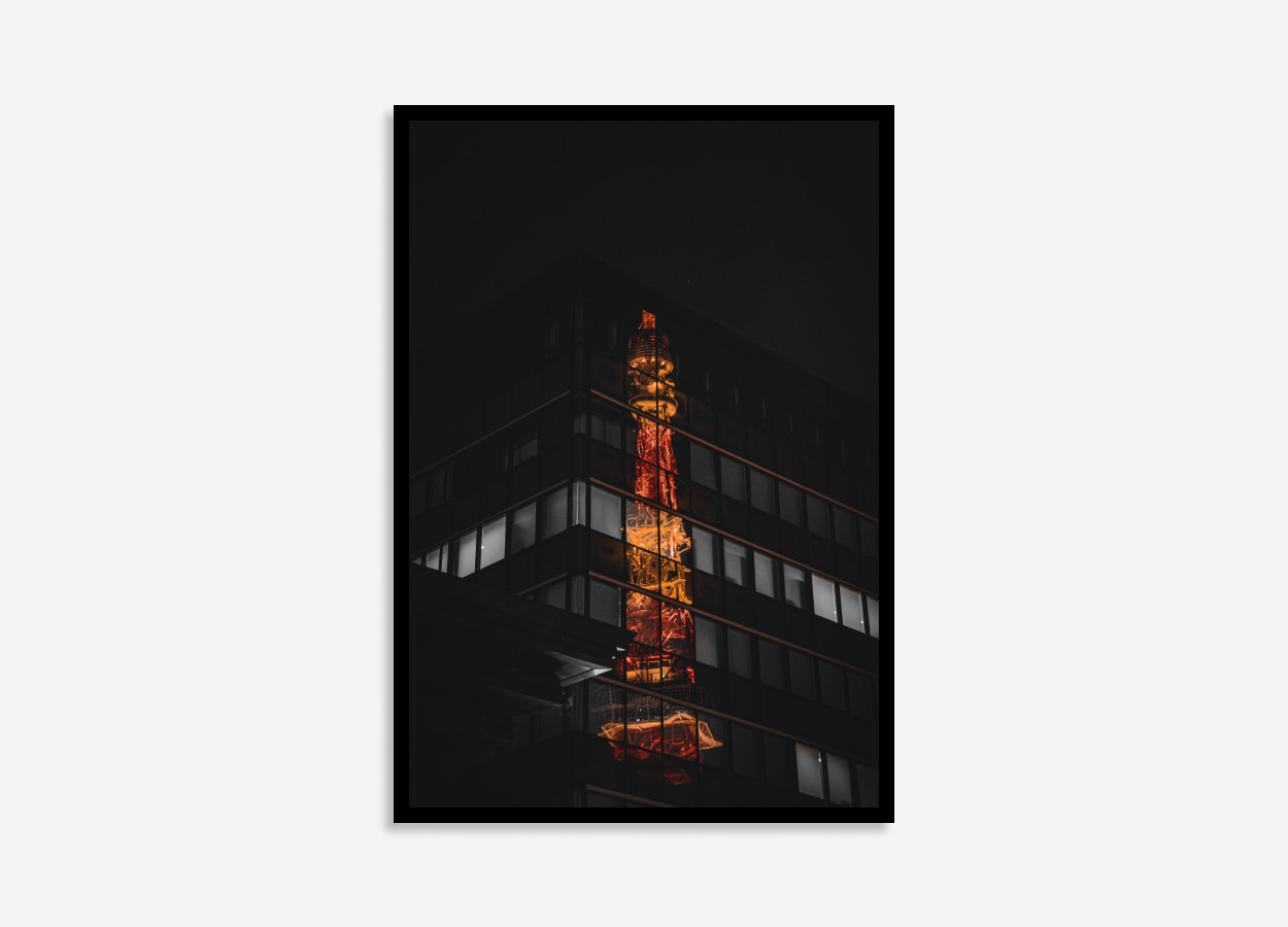 Tokyo tower reflection print