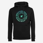 black travel explore and discover hoodie