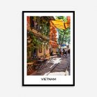 Vietnam train street travel poster
