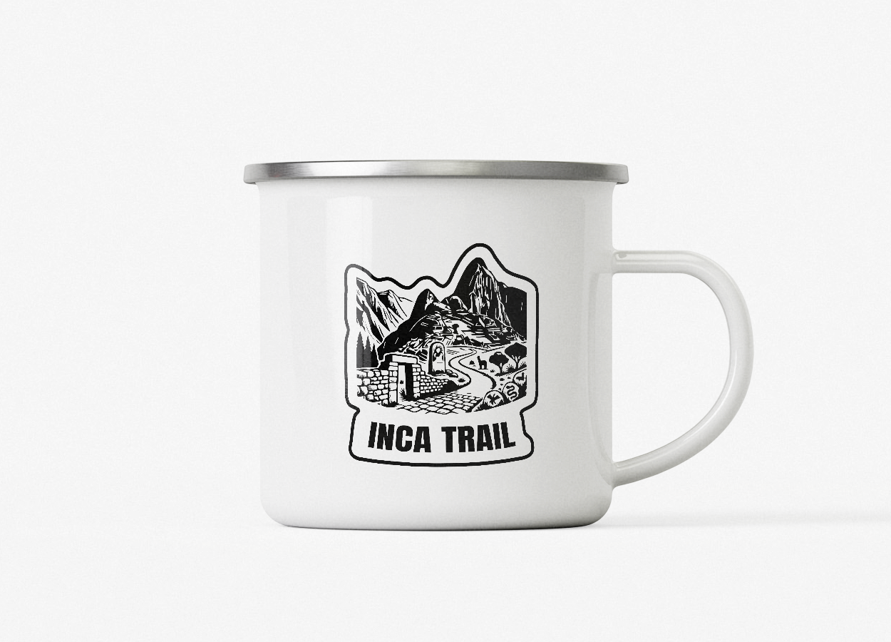 inca trail-mockup inca trail peru stamp camping mug