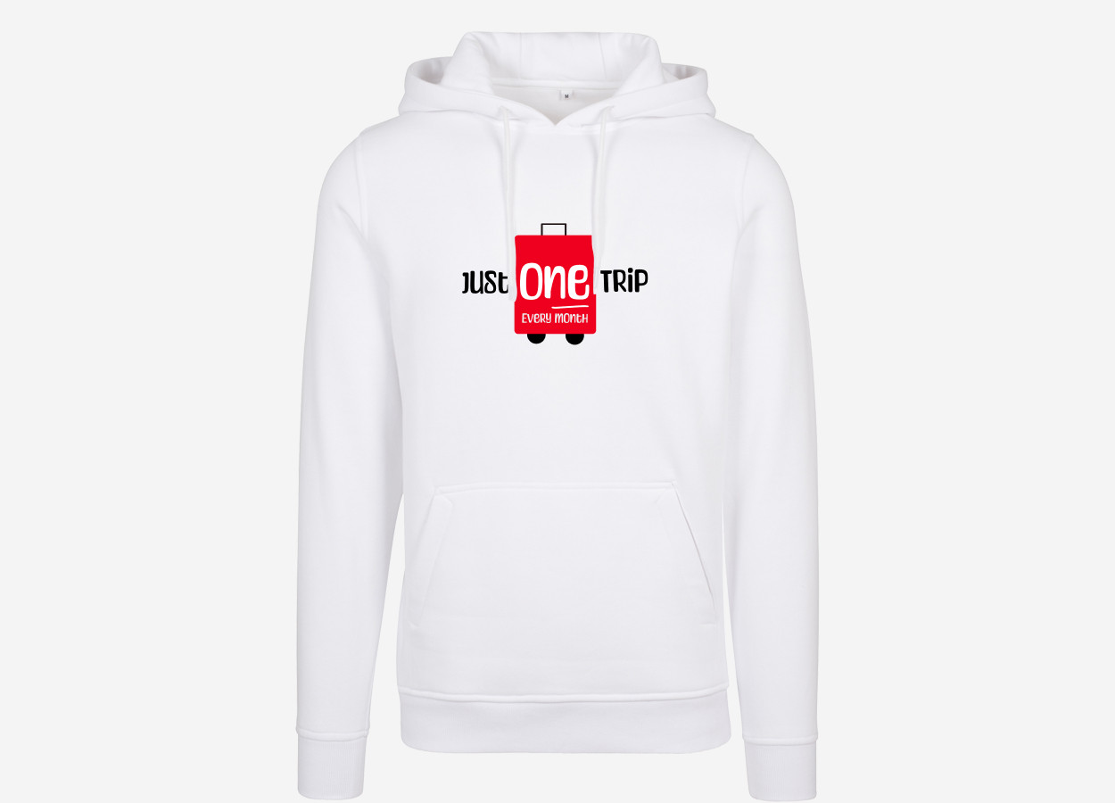Travel hoodie - white