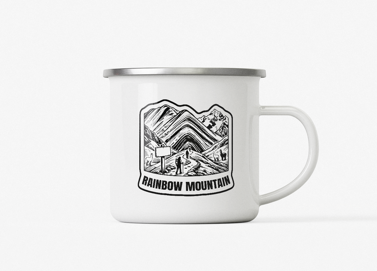 rainbow mountain peru mockup rainbow mountain peru, stamp mug