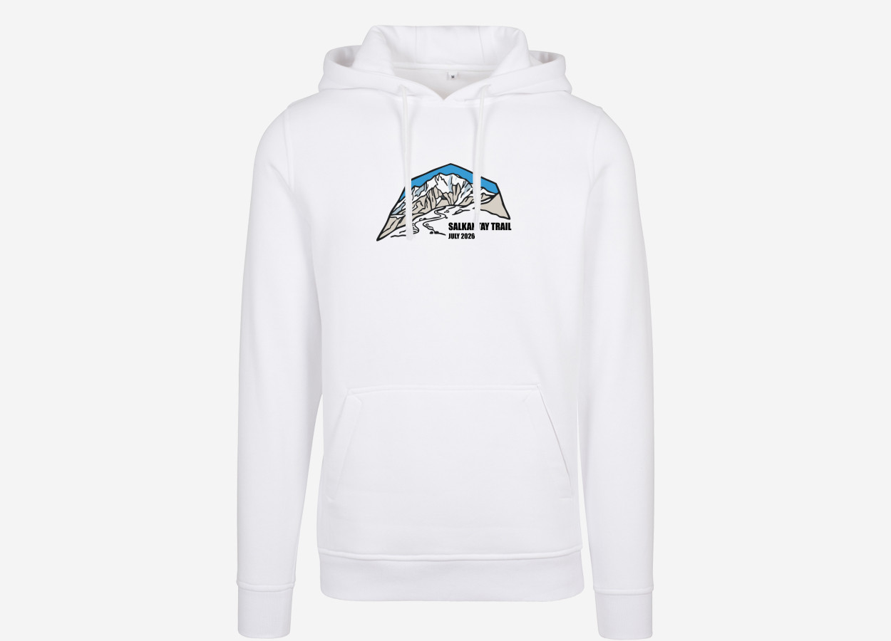 salkantay trek hiking hoodie white