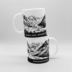 tour de mont blanc themed mug